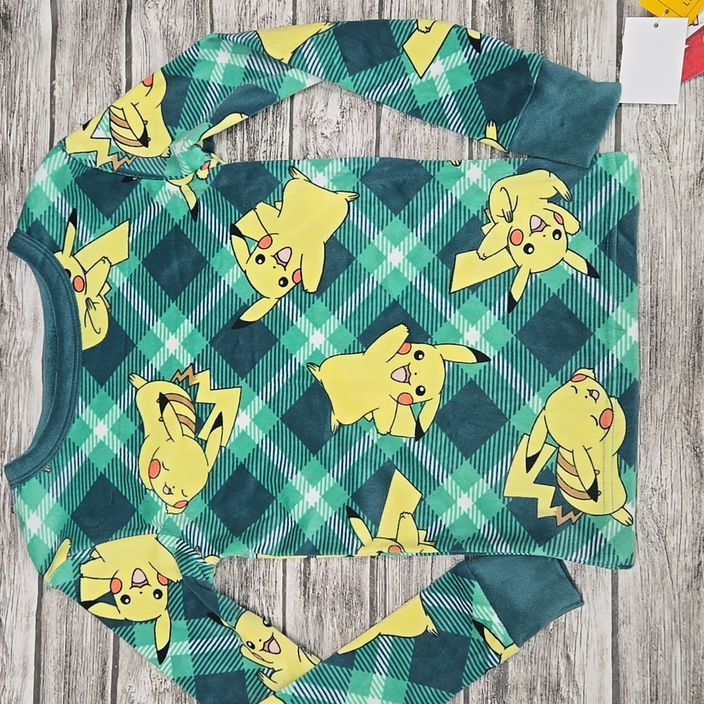 Pokemon Plaid Pikachu Pajamas - Picture 2 of 7